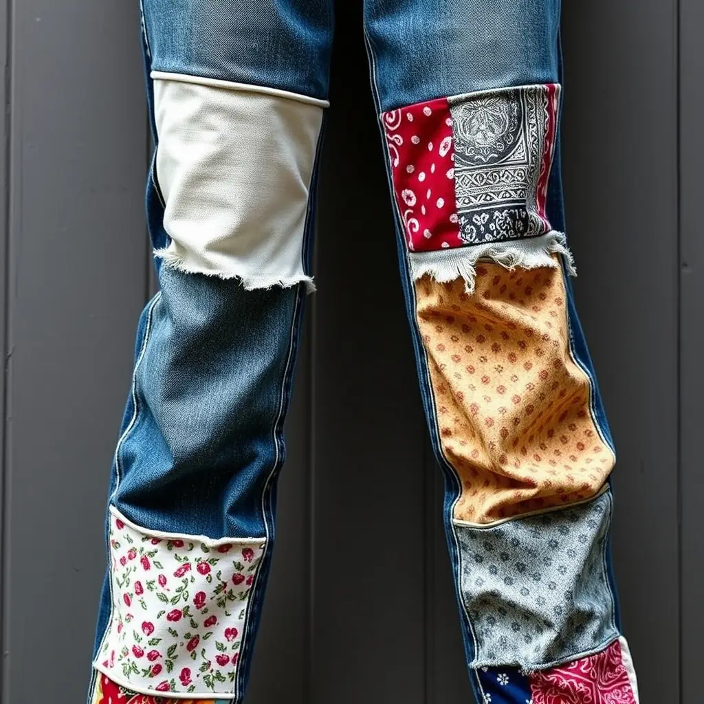 Turning Old Denim into Trendy Patchwork Jeans