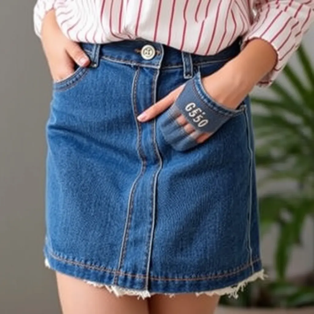Upcycle Old Jeans into a Trendy Denim Skirt